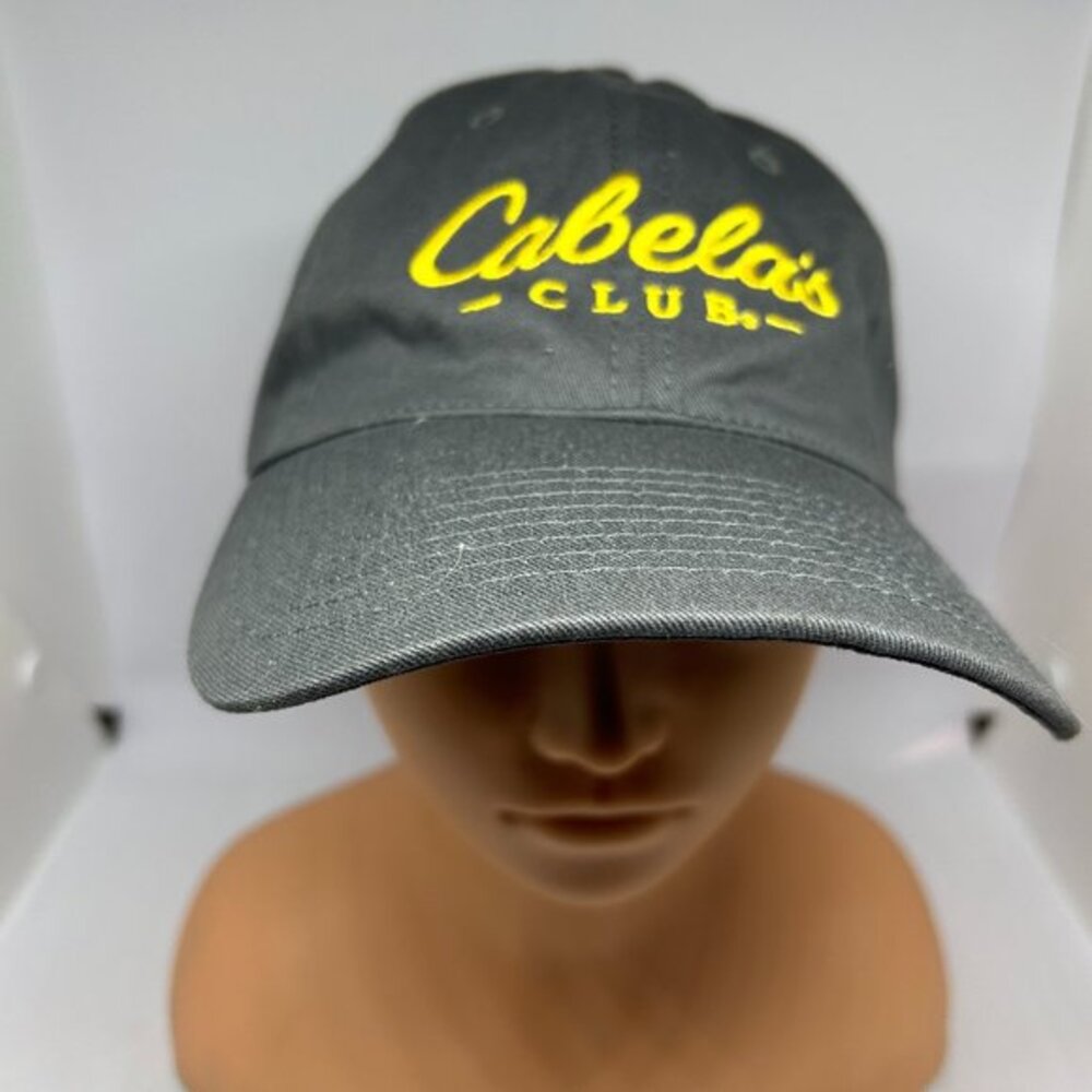 Cabela's Club Gray Ball Cap with Yellow Logo OSFM